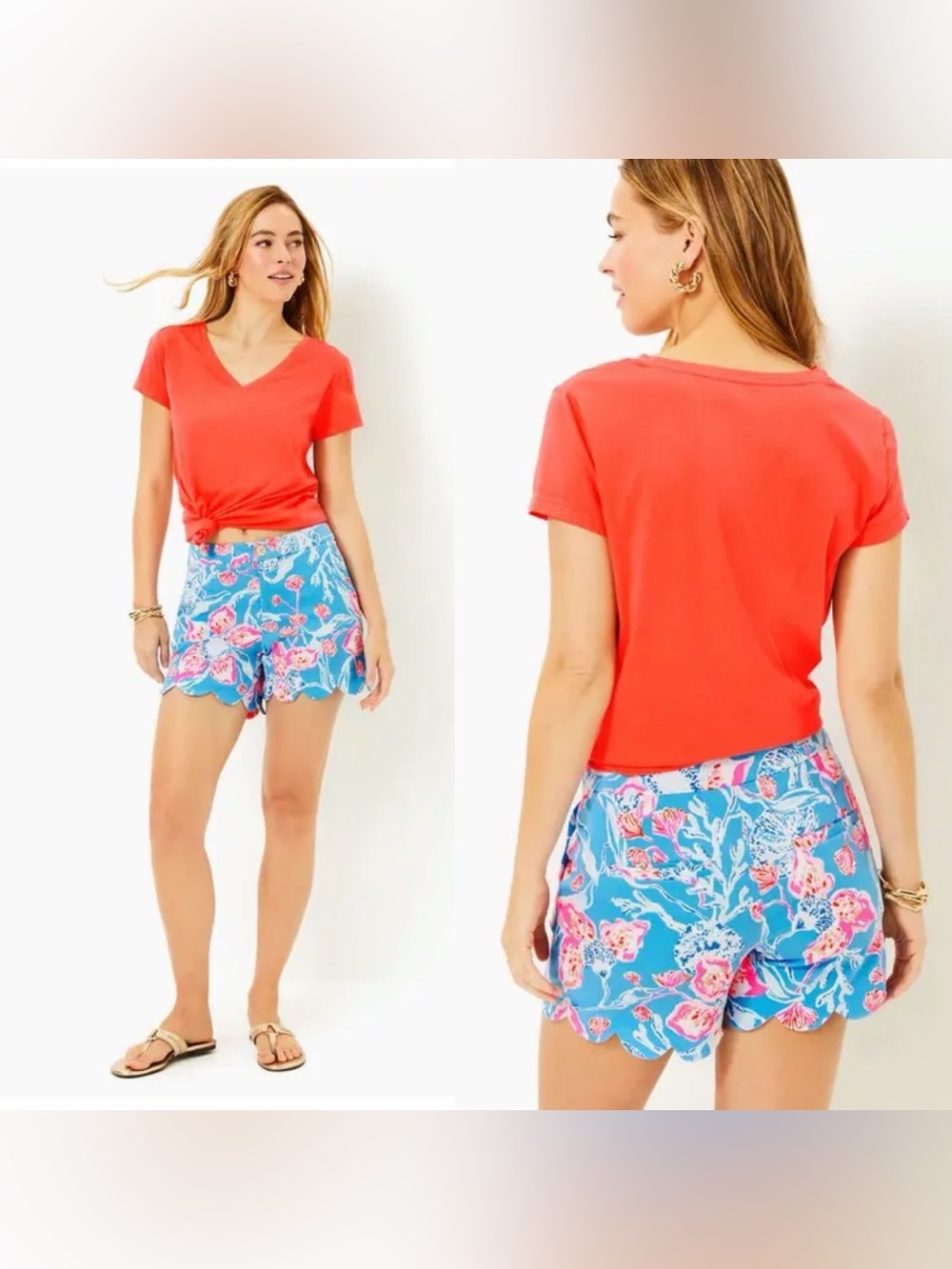 NWT Lilly Pulitzer Buttercup Mid-rise Scalloped Edge Shorts